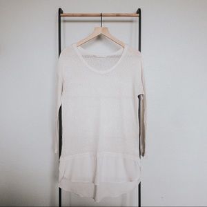 Lush Cream Tunic Sweater